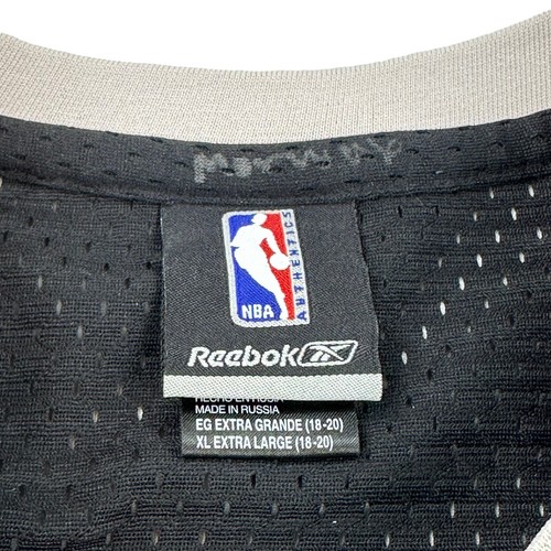 VTG Reebok NBA San Antonio Spurs Tim Duncan #21 Jersey Youth Size XL +2 Black - Picture 5 of 20