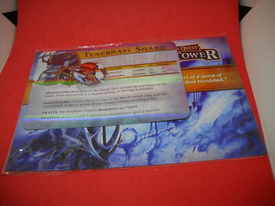 Warhammer Quest: Silver Tower: Tenebrael Shard Character Card and Button