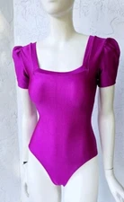 VINTAGE 80's GILDA MARX FLEXATARD SHINY LEOTARD NYLON JAZZERCISE AEROBICS SMALL