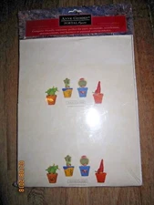 Anne Geddes Portal Papers flower pot babies Vintage Computer Note cards b75