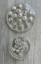 2 Vintage Glass Flower Frogs - 11 Hole And 16 Hole