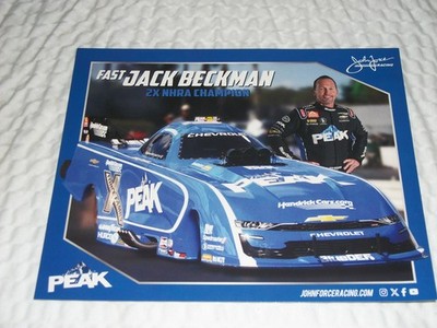 2026 ''FAST'' JACK BECKMAN PEAK BLUE DEF NITRO FUNNY CAR NHRA POSTCARD