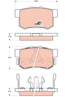 TRW Bremsbelagsatz Scheibenbremse Cotec GDB3438 FüR Honda CR BE Accord FR CW CU