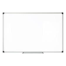 FORAY Magnetic Dry-Erase Board With Aluminum Frame, 48" x 72", White, Silver