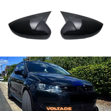 Sport Spiegelkappen Schwarz Glänzend für VW Polo 6R 6C 2009-2017 Set