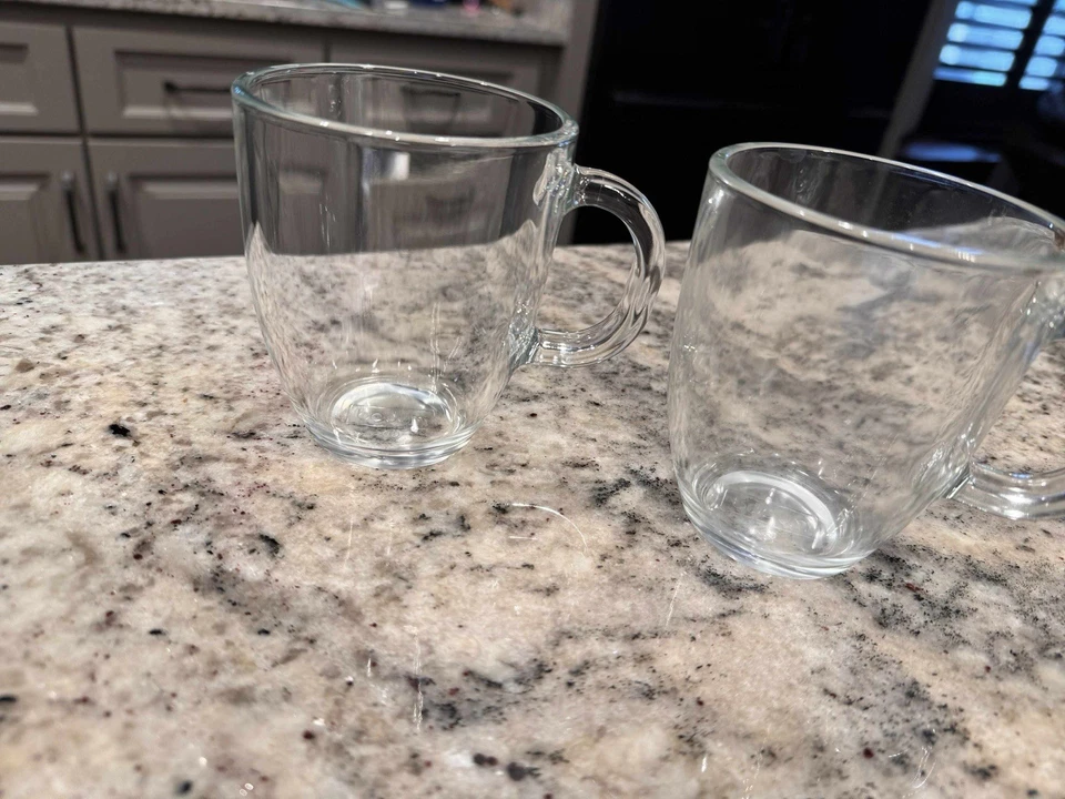 Bodum Elegant Clear Glass Mugs Set of 2 with handles 4x3in - Image 4 of 4