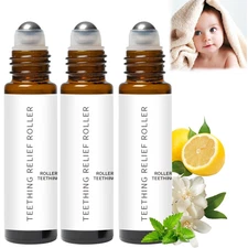 Velaria Teething Roller - 3 Pack, Baby Teething Oil Roller, Natural Relief