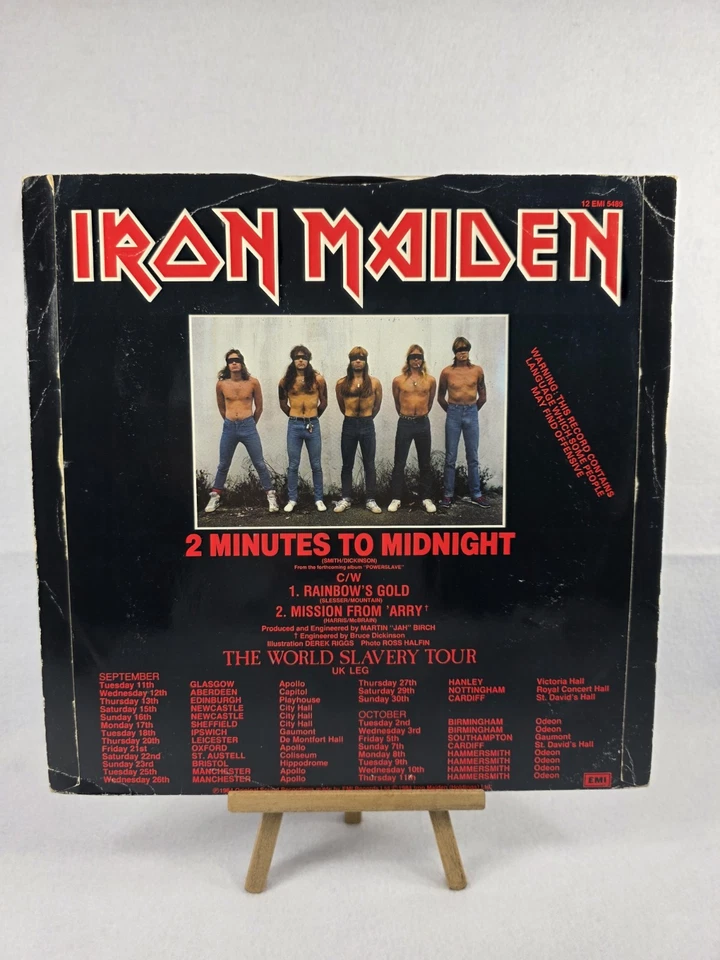 Iron Maiden "2 Minutes To Midnight" Vinyl 12" Single 1984 EMI  12EMI 5489 - Image 2 of 4