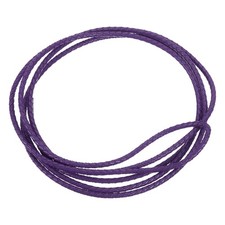 2.2 Yards 4mm Dia Leather Cord Braided String for DIY Crafts, Dark Purple