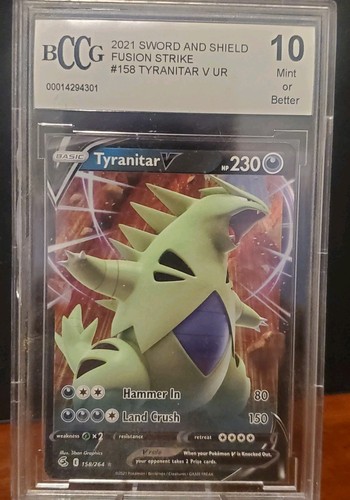 2021 Pokemon Sword and Shield Fusion Strike #158 Tyranitar V UR BCCG 10
