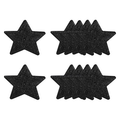 10 Pcs Sequin Star Iron on Patches 5 x 4.7 Inch Embroidery Sequin Patches for...