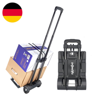Zhjingyu Sackkarre Klappbar, 35KG Transportkarre Mit Teleskopstange, 2 Expanders