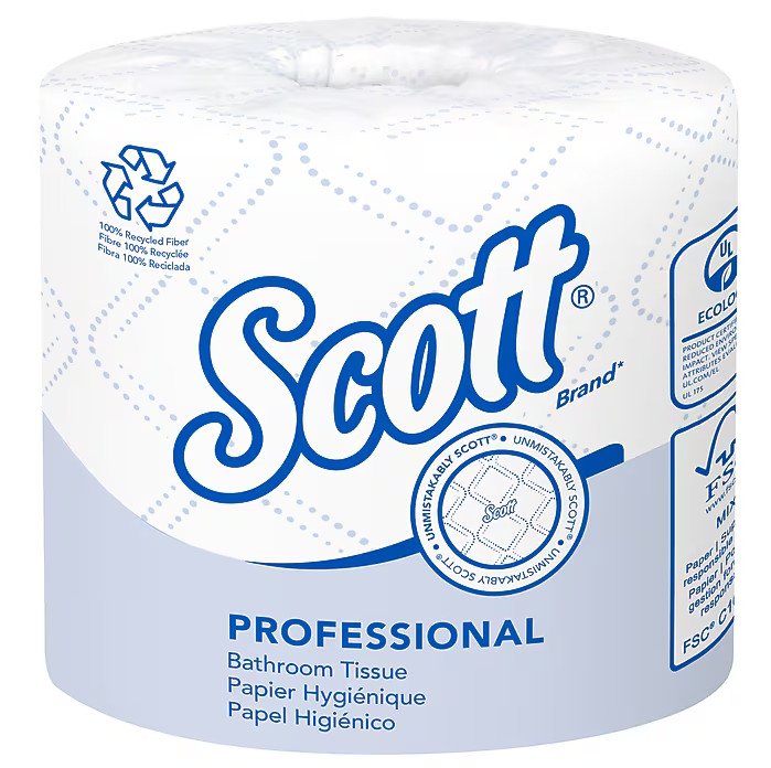 Scott Professional Recycled Toilet Paper 473 Sheets/Roll, 80