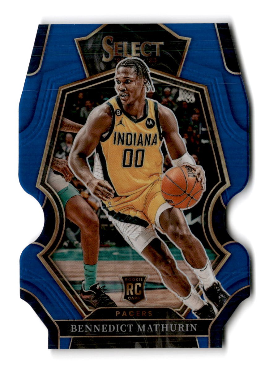 2022-23 Panini Select #182 Bennedict Mathurin Blue Prizms Die Cut #/249
