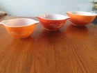 Vintage Pyrex Autumn Harvest Wheat Mixing Bowl Set of 3 Nesting Bowls 441/442/43