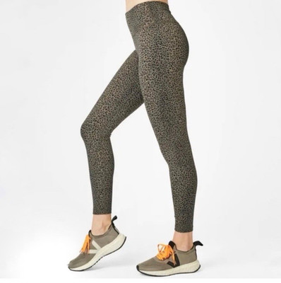 Sweaty Betty Flatter Me Jacquard Animal Print Leggings Size XS