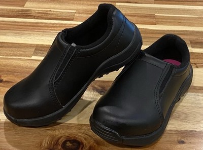 Brazos Work Force Steel Toe Shoes Keaton Slip On Clogs Women's Sz. 6.5 B/M Black