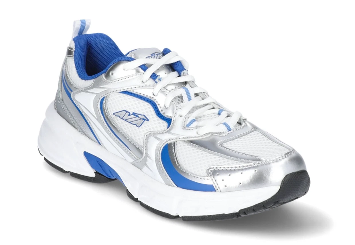 Avia Women's Blue Leather Mesh Lace-Up Performance Athletic Sneakers Shoes: 6-11