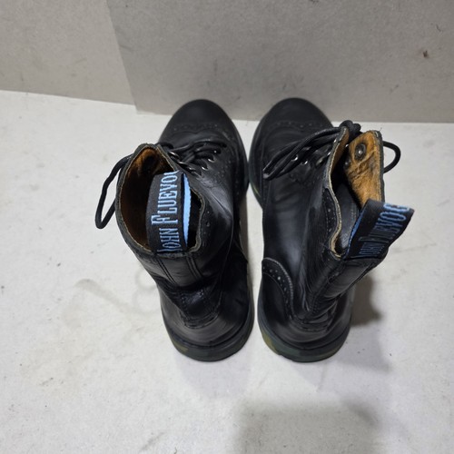 JOHN FLUEVOG MEN'S CHUKKA COMBAT LEATHER MEN'S LEATHER BOOTS BLACK UK11 EU46 - Picture 11 of 14