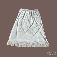 Vintage Vanity Fair Half Slip White Lace Nylon Size Medium USA