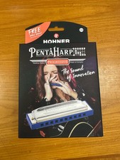 Hohner Pentaharp Steel Harmonica - Blue/Silver M21BX-CM 