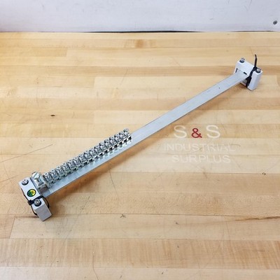 24-1/2'' Length, 1-3/16'' Width, 13/64'' Thick Ground Bar With Terminal Connectors