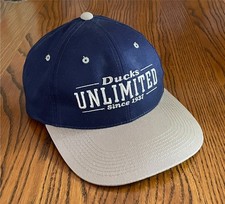 Ducks Unlimited Since 1937 Cap Hat Blue with Tan Bill / Adjustable / NEW