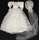 Vintage 1986 Barbie Romantic Wedding Day White Dress/Gown with Veil #3102
