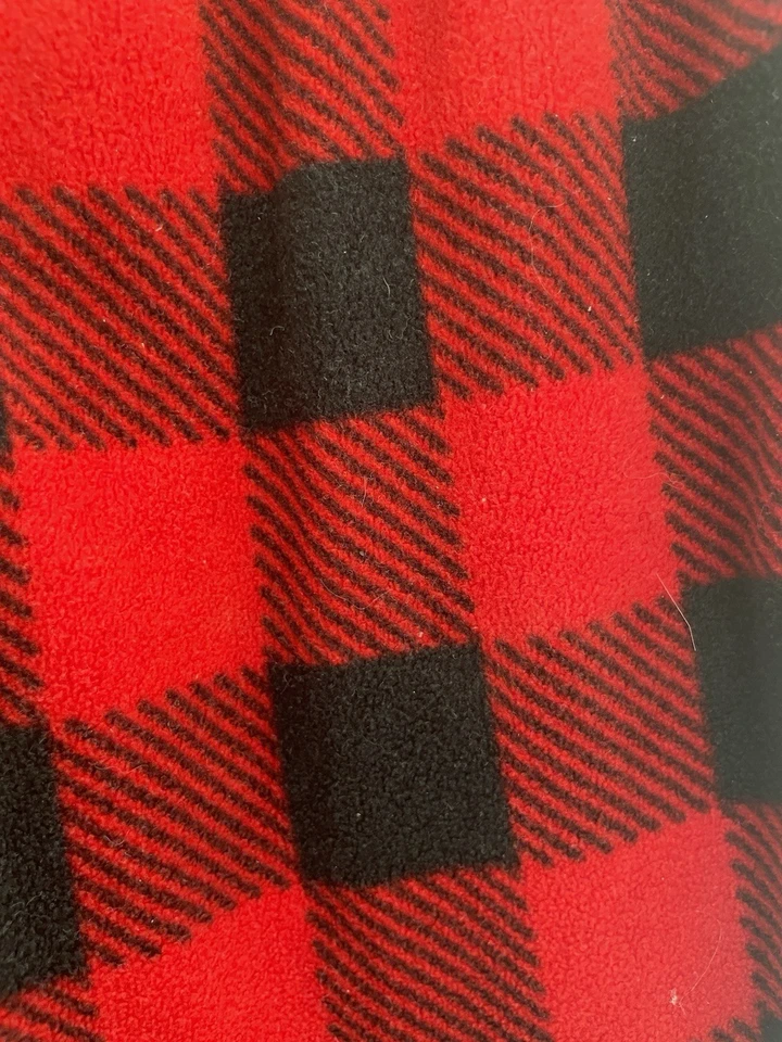 Carter's Kids Boy Girl Buffalo Plaid Cozy Fleece Elastic Pull On PJ Pants Red 6 - Image 4 of 4