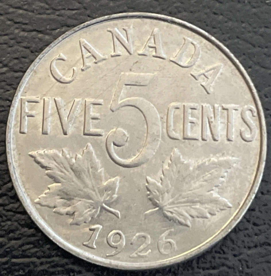 Moneda de 6 centavos de Canadá 1926 Far Foto 2 de 4