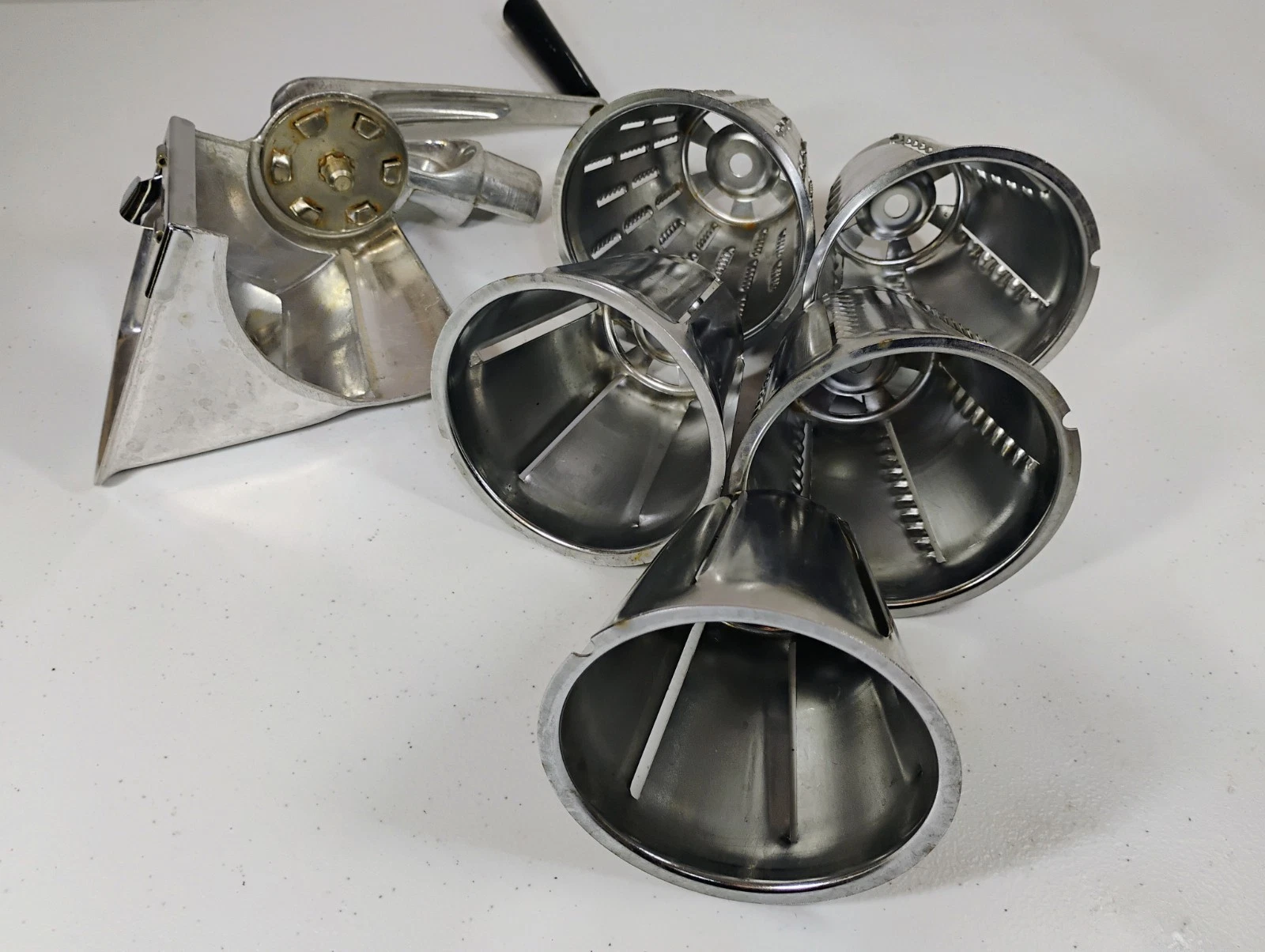 Vintage Hand Crank Food Processor With 5 Cones NO BASE
Opens in a new window or tab