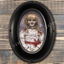 Annabelle Doll Horror Movie Framed Art Print By Artist Chris Oz Fulton Signed!!