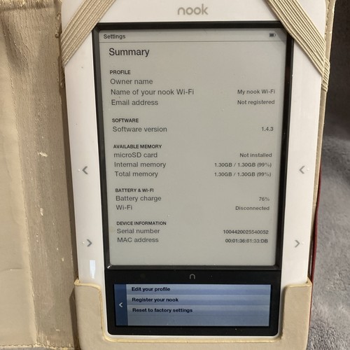 Nook Barnes & Noble 1st Edition E-reader - Picture 4 of 5