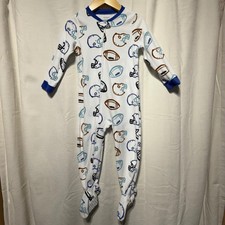 Carters Kids Football Helmets and Footballs Print Footed Pajamas Sleepers 3T