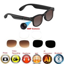 Smart glasses camera with 8MP camera and microphone and video recording