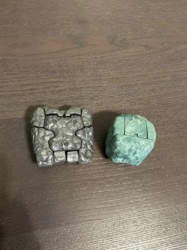 Vintage 1985 Bandai Gobots Rock Lords BOULDER,Granite Transformer Robot Figure