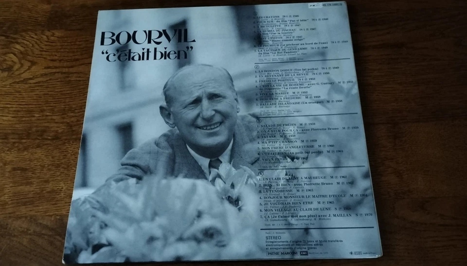 Double LP Vinyles 33 T  Bourvil "C'était bien" / Pathé 2 C 178-14997/8 / Fr 1979 - Photo 2/4