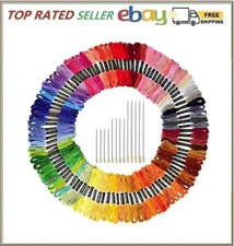Paxcoo 124 Skeins Embroidery Floss Cross Stitch Thread with Needles
