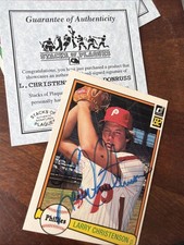 Larry Christenson Phillies Autograph Baseball Card Signed 1982 Donruss #219 COA