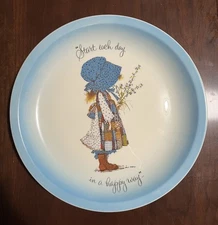 Vintage Holly Hobbie Ceramic Plates 1972 Set Of 4