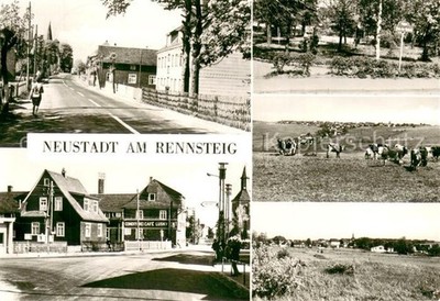 Neustadt Rennsteig Bahnhofstrasse Platz der Einheit Conditorei Cafe Lusky Teilan