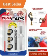 3 Pack Stainless Steel Gas Can Vent Caps for Fast Fuel Flow   Leak Proof Design