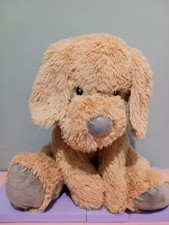 Addo Snuggle Buddies Fluffy Brown And Grey Dog Plush Toy Soft Toy