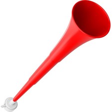 Collapsible Stadium Horn 24 Inch Vuvuzela Noise Makers Plastic Cheering Red