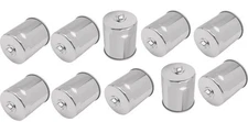 Drag Specialties Chrome Oil Filter W Nut 10 Pak 1980-2021 Harley Touring Softail