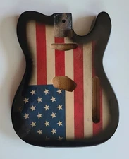 New American Flag Telecaster Style Guitar Body – Mahogany -Free Shipping