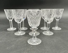 Vintage Waterford Crystal Clare Set of 9 Cordial Liqueur Glasses 3.5" EUC