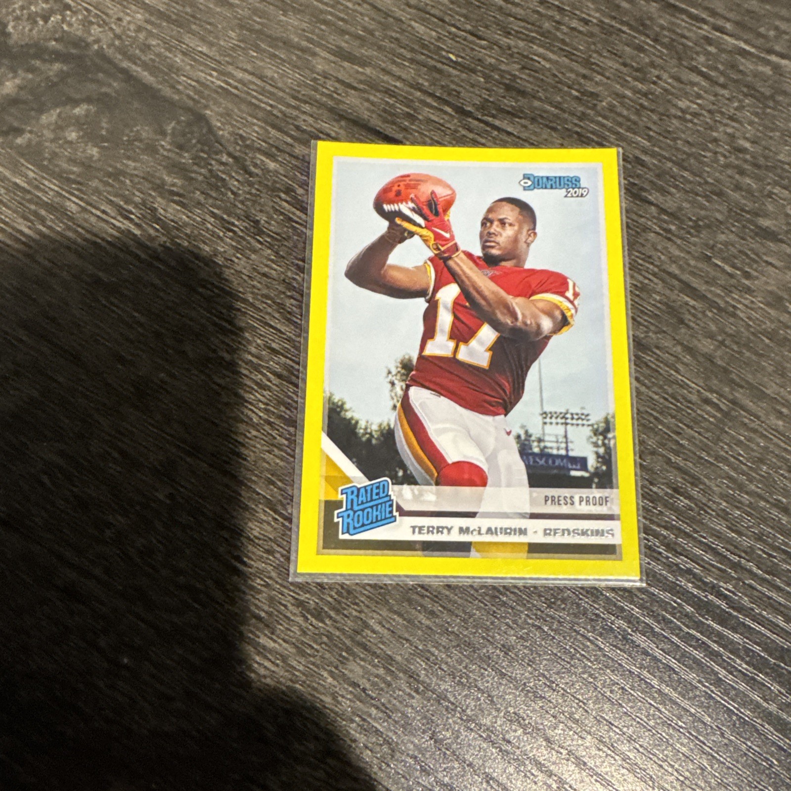 2019 Panini Donruss - Rated Rookie Terry McLaurin #329 Press Proof Yellow (RC)