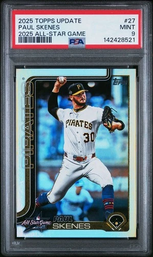 2025 Topps Update #27 PAUL SKENES ALL-STAR GAME Pittsburgh PSA 9