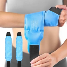 Wrist Ice Pack Wrap for Carpal Tunnel Relief, Hot & Cold Compression Brace, 2 Re